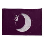 Housse D'oreillers Fée d'art : Peignez la lune pourpre (Dos)