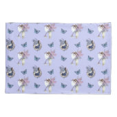 Housse D'oreillers Fée et papillons Motif sur Periwinkle (Dos-gauche)