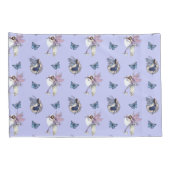 Housse D'oreillers Fée et papillons Motif sur Periwinkle (Dos-Droit)