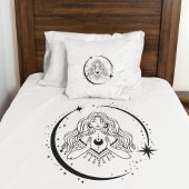 Housse D'oreillers Femme céleste, étoiles de lune, boho, astronomie é