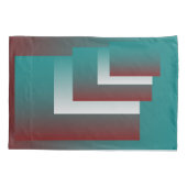 Housse D'oreillers Fenêtres en blanc bordeaux turquoise (Dos-gauche)