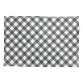 Housse D'oreillers Ferme blanche de motif de noir de plaid de (Dos)
