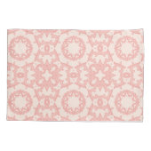 Housse D'oreillers Ferme Rose Et Crème  (Dos-gauche)