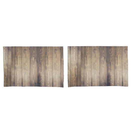 Housse D'oreillers Ferme Rustic Light Grange Plaques en bois (devant-Set)
