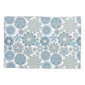 Housse D'oreillers Festif Chic Floral Mandala Flakes Motif (Dos-gauche)