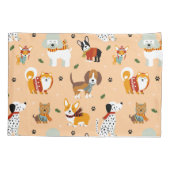 Housse D'oreillers Festive Winter Puppy Scarves (Dos)