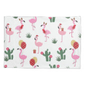 Housse D'oreillers Fête du Flamant rose de Noël | Vacances (Dos)