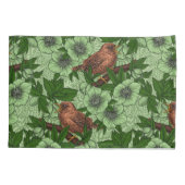 Housse D'oreillers Feu et hellebore, vert clair (Dos-gauche)