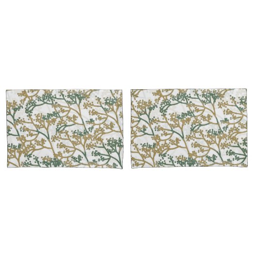 Housse D'oreillers Feuillage d'olivier bleu (devant-Set)