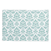 Housse D'oreillers Feuille de Damas motif sarcelle (Dos)