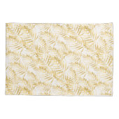 Housse D'oreillers Feuille de palme d'or tropicale (Dos)