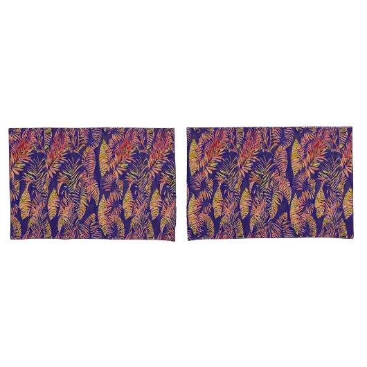 Housse D'oreillers Feuille de tigre (devant-Set)