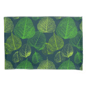 Housse D'oreillers Feuilles biophiles esthétiques de squelette (devant-gauche)
