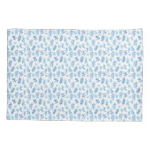Housse D'oreillers Feuilles d'aquarelle bleu Pillowcase (Dos)