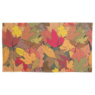 Housse D'oreillers Feuilles d'automne colorées