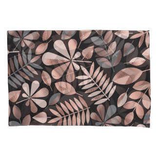 Housse D'oreillers Feuilles d'automne élégantes : Pastel Géométrique