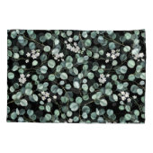 Housse D'oreillers Feuilles de l'Eucalyptus : Motif de fleurs blanche (Dos)