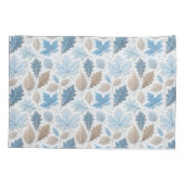 Housse D'oreillers feuilles d'hiver enrobés de givre délicat (Dos)