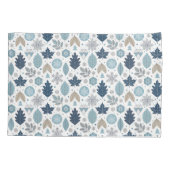 Housse D'oreillers Feuilles d'hiver et formes de neige (Dos)