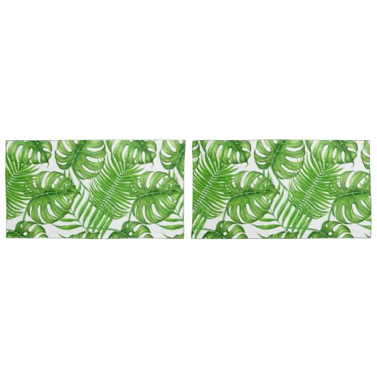 Housse D'oreillers Feuilles tropicaux (devant-Set)