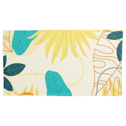 Housse D'oreillers Feuilles tropicaux (devant)