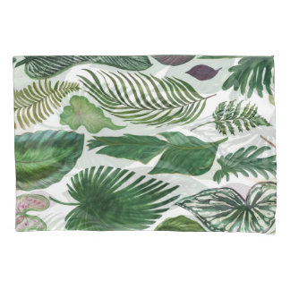 Housse D'oreillers Feuilles tropicaux : arrière - plan transparent aq