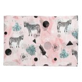 Housse D'oreillers Feuilles tropicaux Zebras Cravate-Dye Motif (Dos)