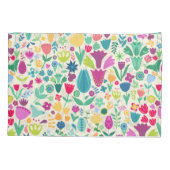 Housse D'oreillers Fille Florale Dinosaure Silhouette Filles (Dos)