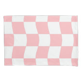 Housse D'oreillers Fille Pastel rose blanc Verre Checker (devant-gauche)