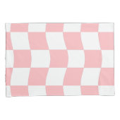 Housse D'oreillers Fille Pastel rose blanc Verre Checker (devant-Droit)