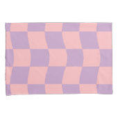 Housse D'oreillers Fille Pastel rose violet Motif Wavy Check (devant-Droit)