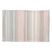 Housse D'oreillers Fille rose et Mint Moderne bande côtière (Dos-gauche)