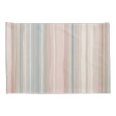 Housse D'oreillers Fille rose et Mint Moderne bande côtière (Dos-Droit)