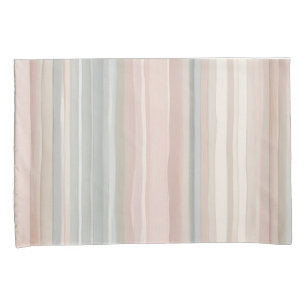Housse D'oreillers Fille rose et Mint Moderne bande côtière