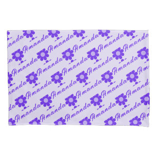 Housse D'oreillers Filles Simple Pillowcase à fleurs violettes