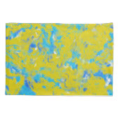 Housse D'oreillers Fils jaunes, bleus et blancs (Dos)