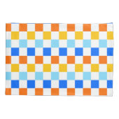 Housse D'oreillers Fire and ice checkerboard pattern (Dos-gauche)