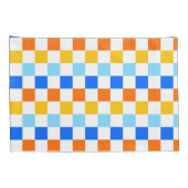 Housse D'oreillers Fire and ice checkerboard pattern (Dos-Droit)
