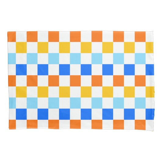 Housse D'oreillers Fire and ice checkerboard pattern (devant-gauche)