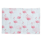 Housse D'oreillers Flamant rose aquarelle, pastel arrière - plan sans (Dos)