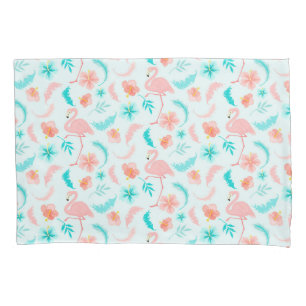Housse D'oreillers Flamant rose de rose de motif de ketmie
