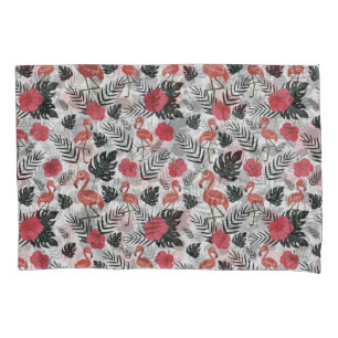 Housse D'oreillers Flamant rose motif sans couture avec arrière - pla