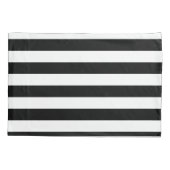 Housse D'oreillers Flamant rose rose Gold Script noir blanc rayures (Dos)