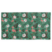 Housse D'oreillers Flamant rose rose motif transparent sur arrière -  (devant-gauche)