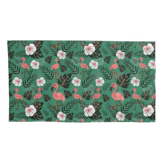 Housse D'oreillers Flamant rose rose motif transparent sur arrière -  (Dos-Droit)