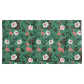 Housse D'oreillers Flamant rose rose motif transparent sur arrière -  (devant-Droit)