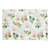Housse D'oreillers Flamant rose rose tropical Floral (devant)