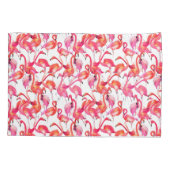 Housse D'oreillers Flamants roses d'aquarelle dans les aquarelles (Dos-gauche)