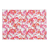 Housse D'oreillers Flamants roses d'aquarelle dans les aquarelles (Dos-Droit)