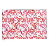 Housse D'oreillers Flamants roses d'aquarelle dans les aquarelles (devant-Droit)